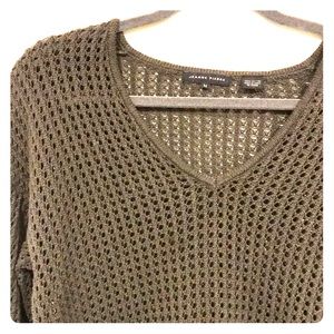Women’s Vneck Mesh Sweater